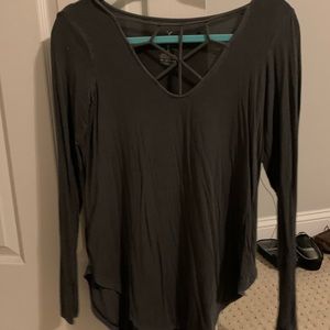 American eagle long sleeve with detailing on neck
